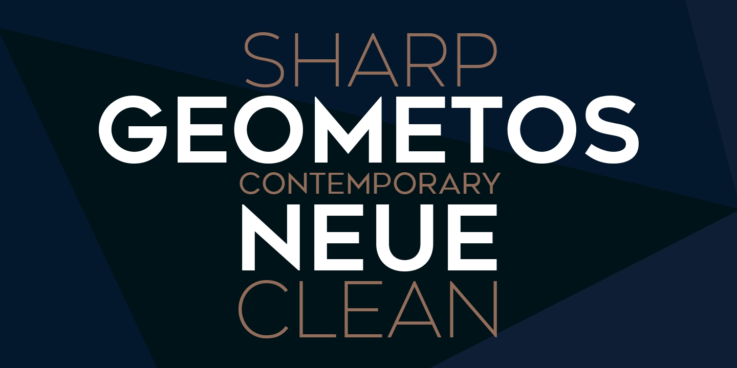 Пример шрифта Geometos Neue